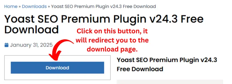 Yoast SEO Plugin Download Page